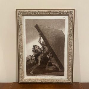 Goya Death Etching Framed Print 12x16 Y Aun No Se Van Caprichos Corpse Wall Art